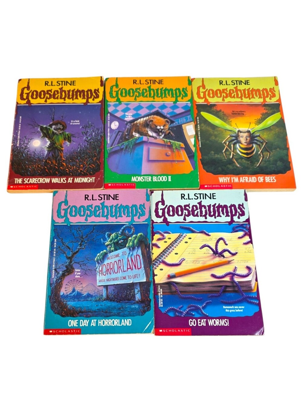 R.L. Stine Goosebumps 90s Kids Teens Book Lot of 5